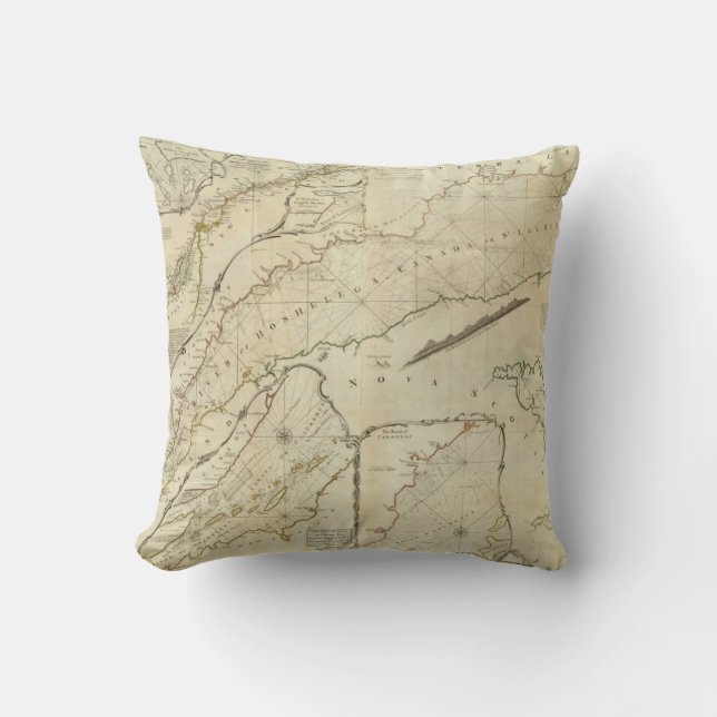 An Exact Chart of the River St Lawrence Cushion (Front)