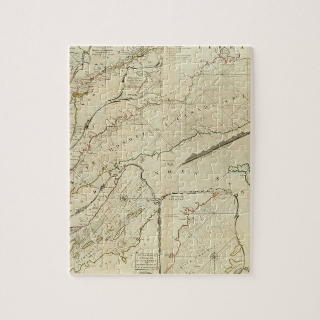 An Exact Chart of the River St Lawrence Jigsaw Puzzle (Vertical)