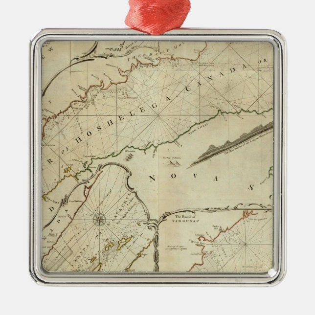 An Exact Chart of the River St Lawrence Metal Tree Decoration (Front)