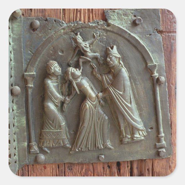 An Exorcism, panel from the right hand door, 12th Square Sticker (Front)