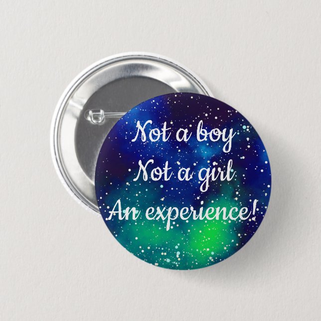 An Experience! Customisable Galaxy Identity 6 Cm Round Badge (Front & Back)