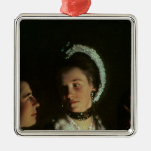 An Experiment on a Bird in the Air Pump, 1768 Metal Tree Decoration