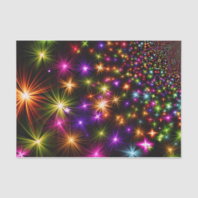 An Explosion of Christmas Stars Tissue Paper (Front)