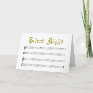 An extra Silent Night greeting card