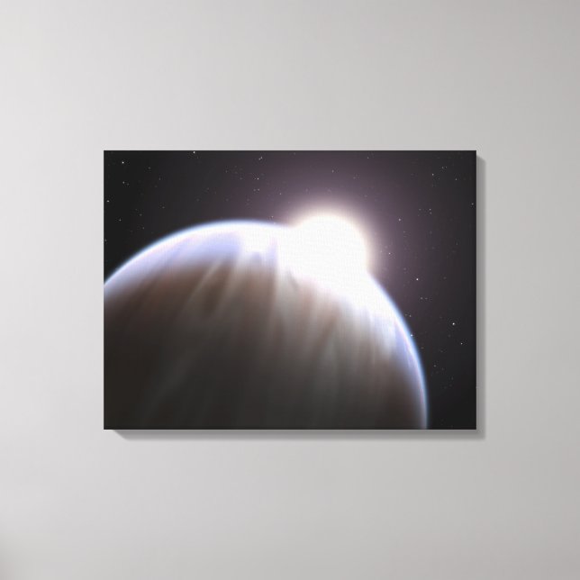 An extrasolar planet with its parent star canvas print (Front)