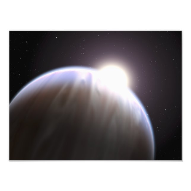 An extrasolar planet with its parent star photo print (Front)