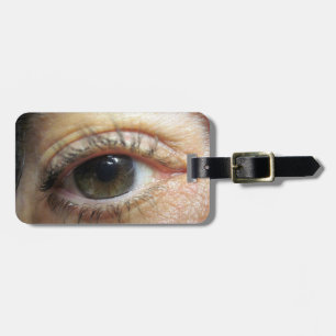 An Eye on your Luggage Tag w/ leather strap