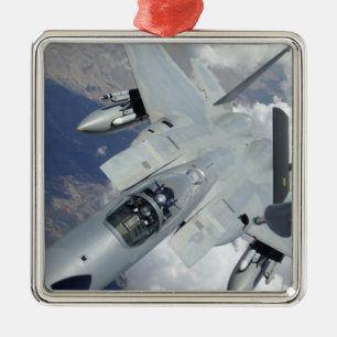 An F-15 Eagle pulls away from a KC-135 Metal Tree Decoration