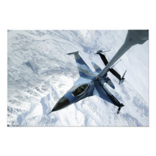 An F-16 Aggressor sits in contact position Photo Print