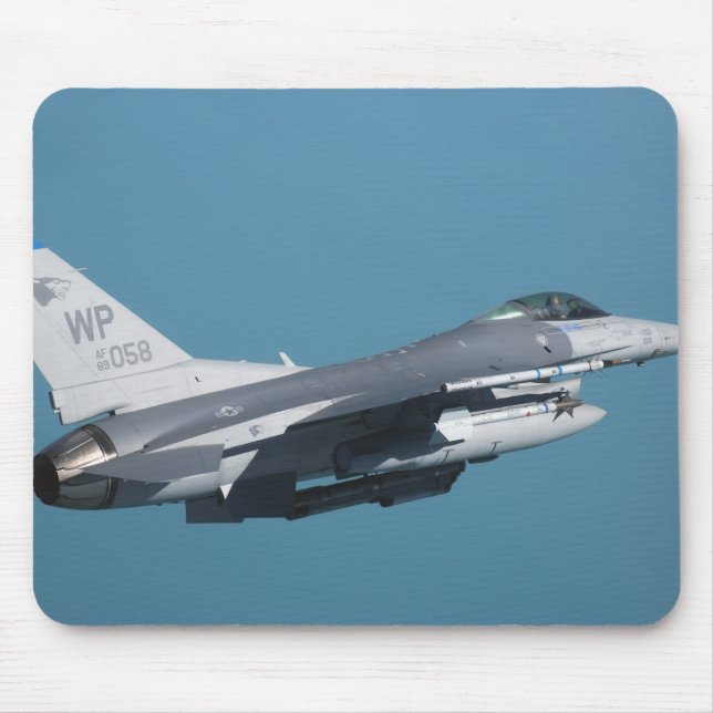 An F-16 Fighting Falcon in flight Mouse Mat (Front)