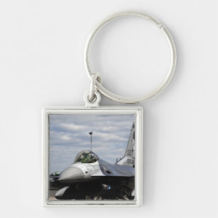 An F-16 Fighting Falcon Key Ring