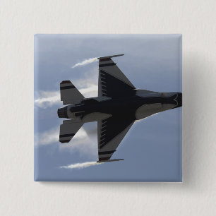 An F-16 Fighting Falcon pulls high G's 15 Cm Square Badge