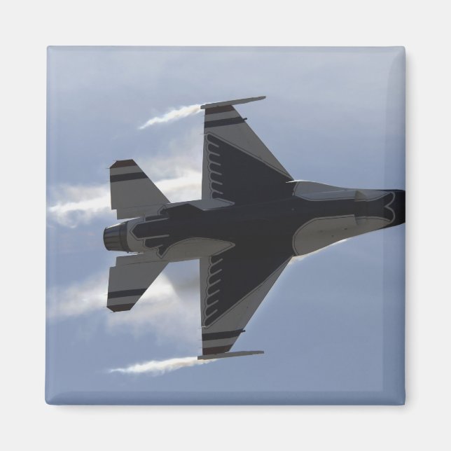 An F-16 Fighting Falcon pulls high G's Magnet (Front)