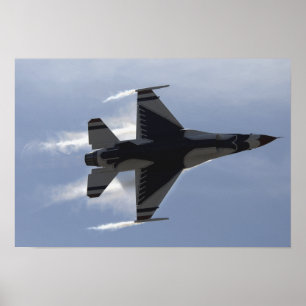 An F-16 Fighting Falcon pulls high G's Poster