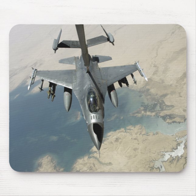 An F-16 Fighting Falcon refuels Mouse Mat (Front)