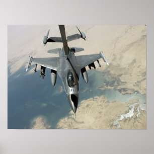 An F-16 Fighting Falcon refuels Poster