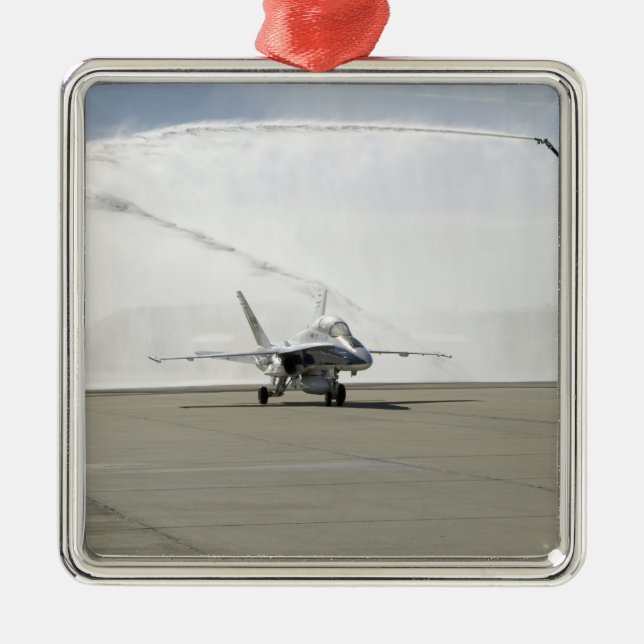 An F-18 aircraft Metal Tree Decoration (Front)