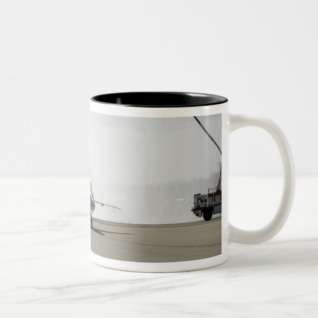 An F-18 aircraft Two-Tone Coffee Mug (Right)