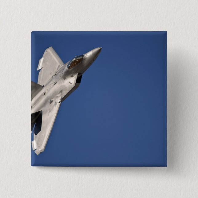 An F-22 Raptor aircraft 15 Cm Square Badge (Front)
