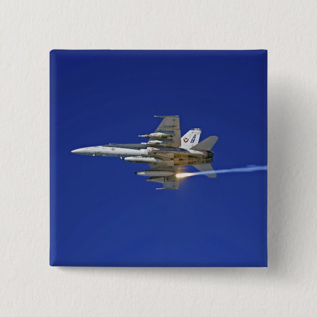 An F/A-18C Hornet 15 Cm Square Badge (Front)