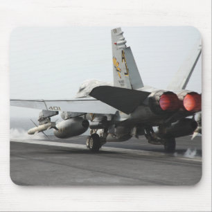 An F/A-18C Hornet launches from the flight deck 2 Mouse Mat