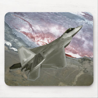 An F/A-22 Raptor flies a training mission Mouse Mat