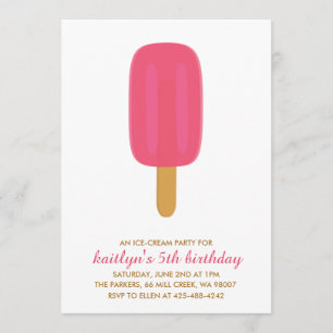 An Ice-Cream Party Kid's birthday party Invitation