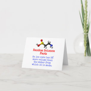 An Ice Cube Has 9 Percent - Science Fact Card
