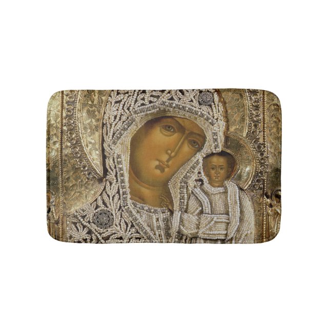 An icon showing the Virgin of Kazan Bath Mat (Front)