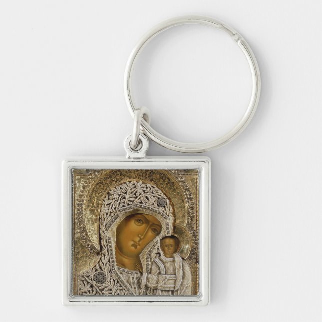 An icon showing the Virgin of Kazan Key Ring (Front)