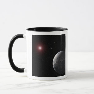 An icy/rocky planet orbiting a dim star mug