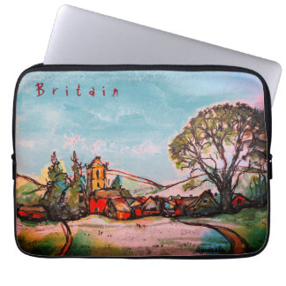 An Idyllic British Village sketch Laptop Sleeve