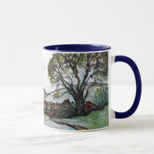 An Idyllic British Village sketch Mug