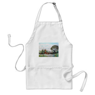 An Idyllic British Village sketch Standard Apron
