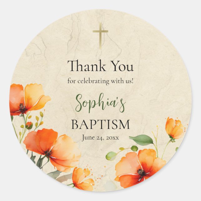 An Illuminated Life Orthodox Christian Baptism Classic Round Sticker (Front)