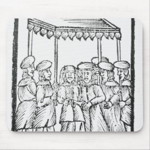 An illustration of a Jewish wedding Mouse Mat