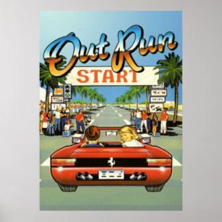 An illustration of Outrun Poster