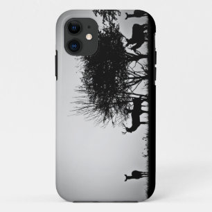 An image of some deer in the morning mist iPhone 11 case