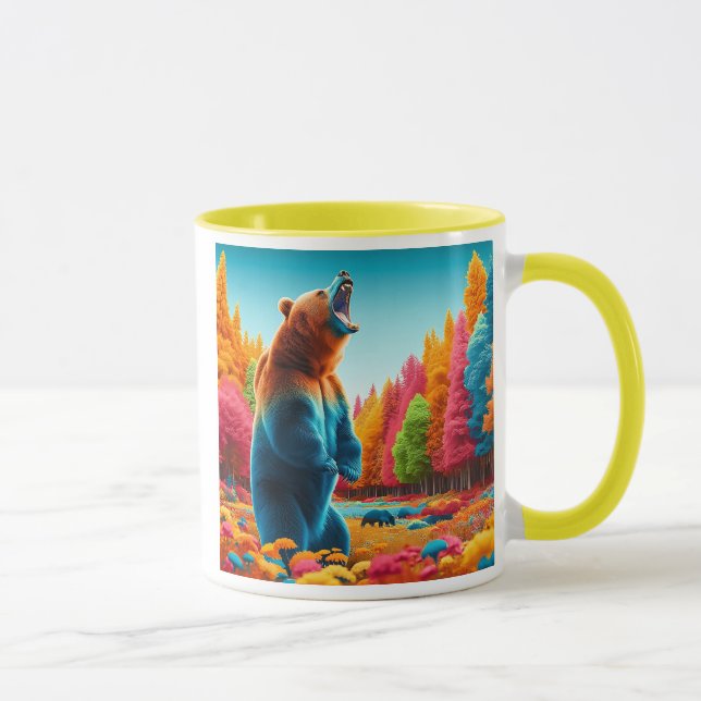 An imposing bear, standing on its back legs. mug (Right)