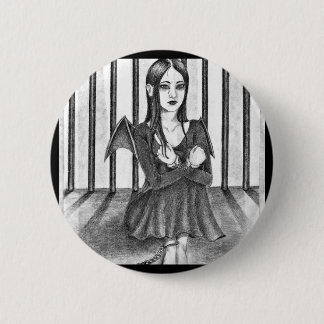 An imprisoned angel 6 cm round badge