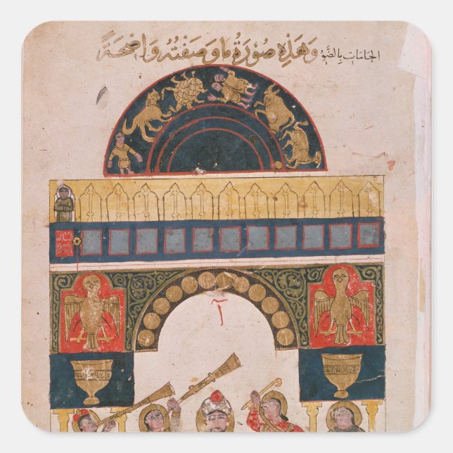 An Indian astrological chart Square Sticker (Front)