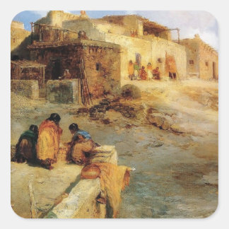 An Indian Pueblo Laguna New Mexico - 1906 Square Sticker