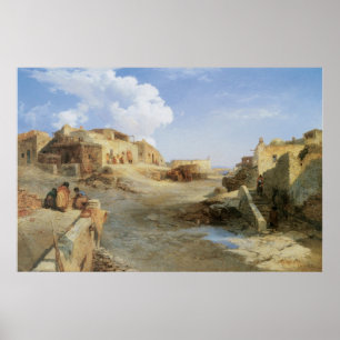 An Indian Pueblo, Laguna, New Mexico by Moran Poster