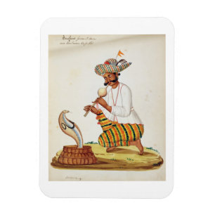 An Indian Snake Charmer with a Cobra, from a Frenc Magnet