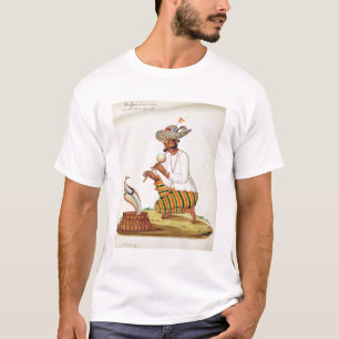 An Indian Snake Charmer with a Cobra, from a Frenc T-Shirt