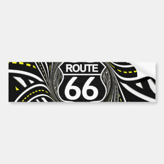 An Infinite Fractal Road on the Legendary Route 66 Bumper Sticker