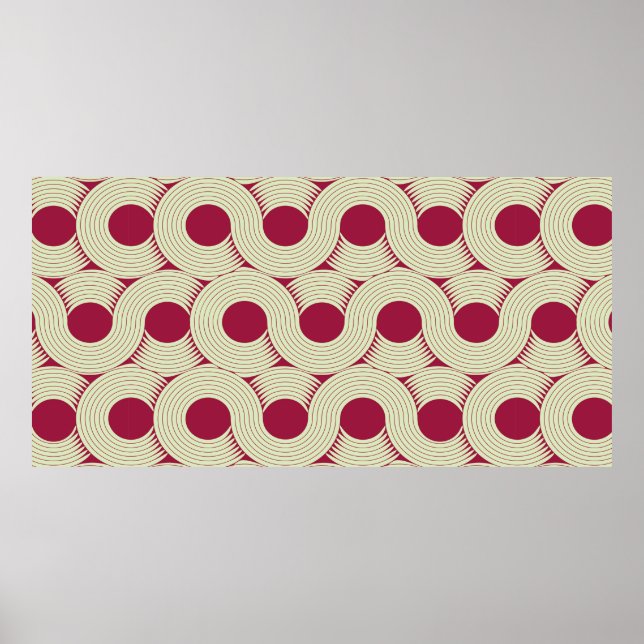 an infinite moebius stripe seamless tile, in red a poster (Front)