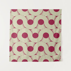 an infinite moebius stripe seamless tile, in red a tapestry