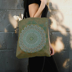 An initiation of the mass circle tote bag