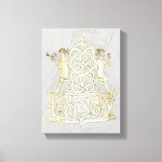 An ink line drawing depicting two figures canvas print
